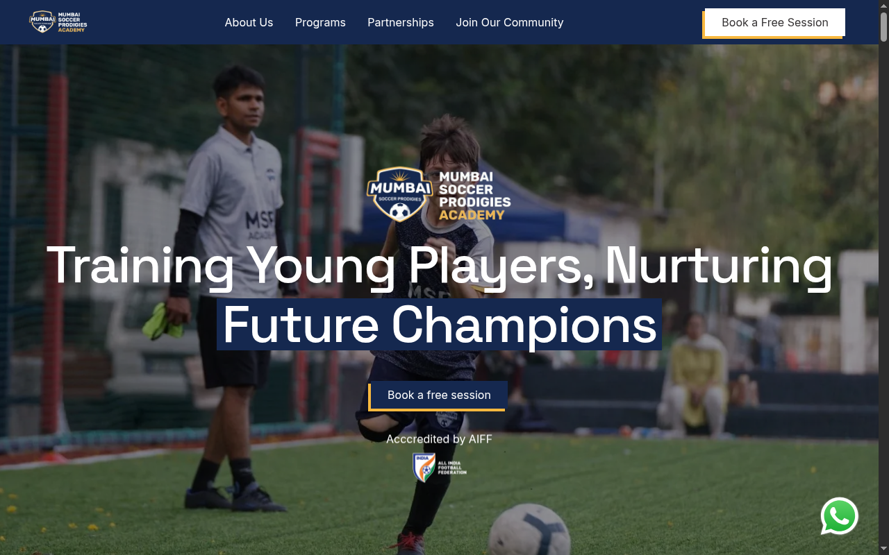 MSP Academy live website screenshot