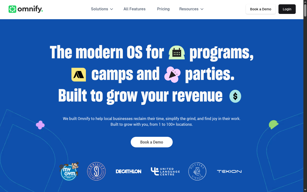 Omnify live website screenshot